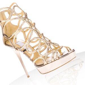 Jimmy Choo Glitter Platform Sandals